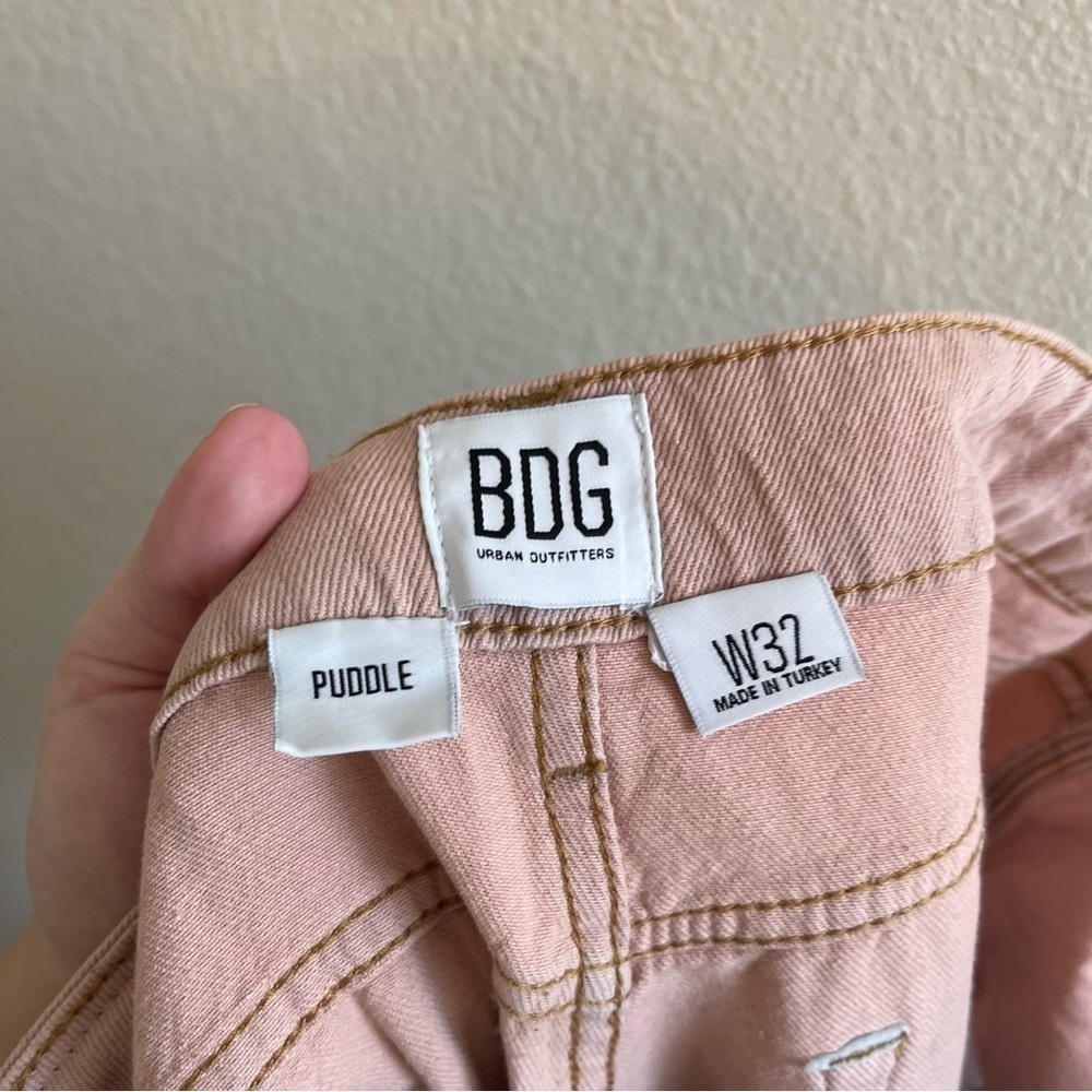 Urban Outfitters BDG Pink Tie-Dye Puddle Jeans High Rise Slouchy Women's Size 32 - Picture 10 of 12